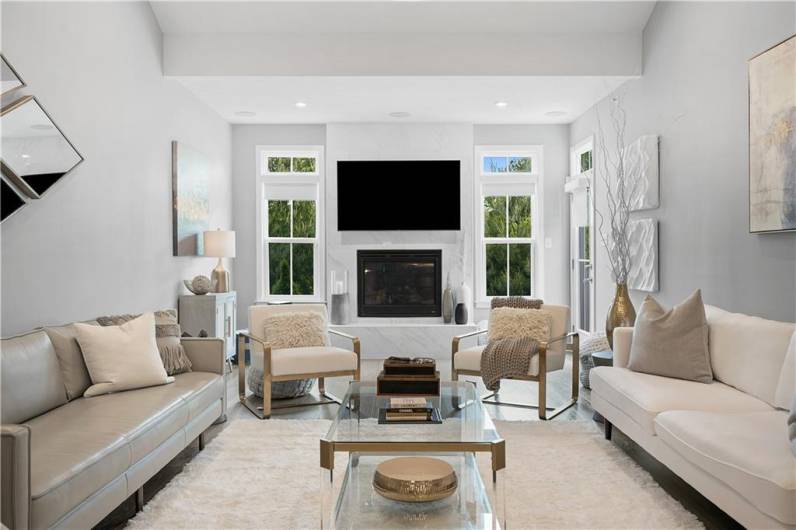 Fireplace and Windows