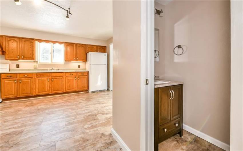 half bath on first floor