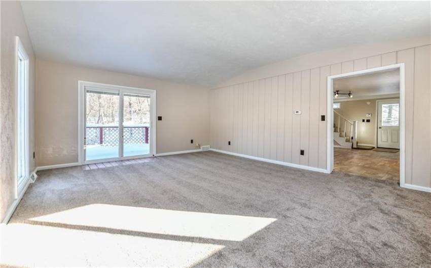 Light and bright family room approximately 20x16