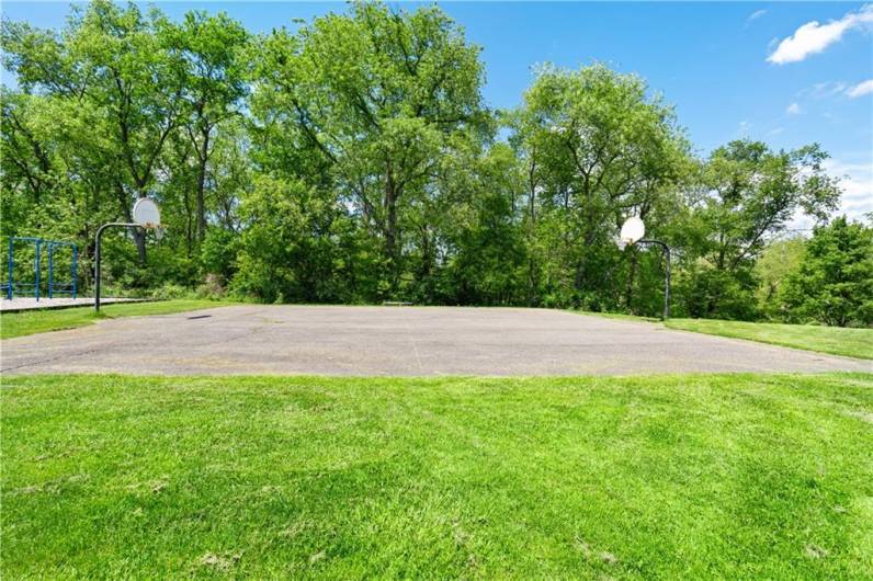 The community basketball court