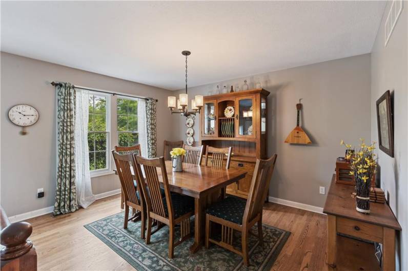 Nice dining room greets your guest.