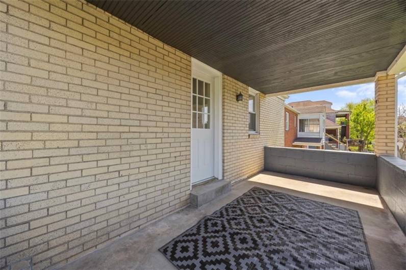 Rear concrete porch