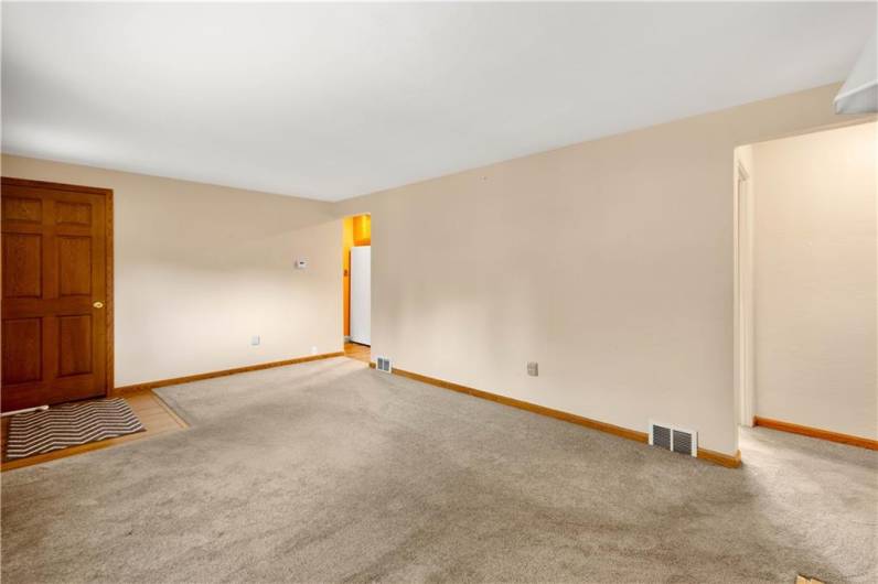 The coat closet just inside the door is perfect for all of your outerwear.