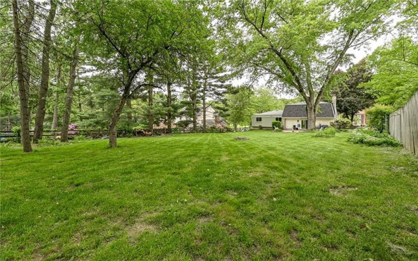 Level yard with plenty of room for entertaining.