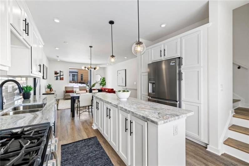 Another view of the home's gorgeous kitchen! *Photo of model home at 21 Rose