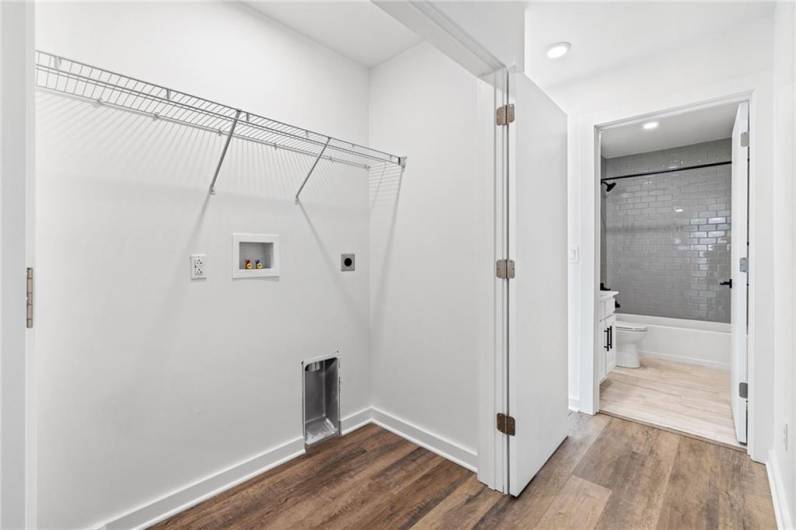Upstairs laundry hookups *Photo of model home at 21 Rose