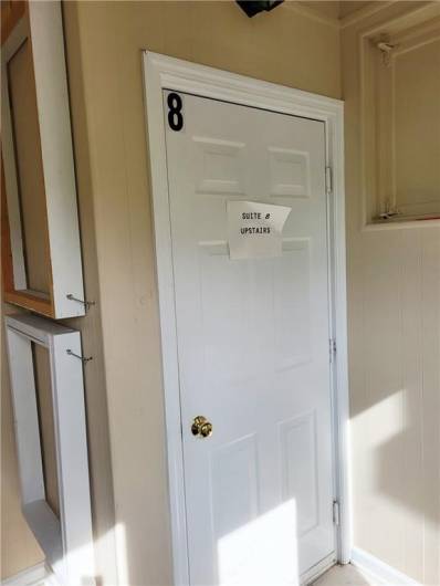 Inside entry door