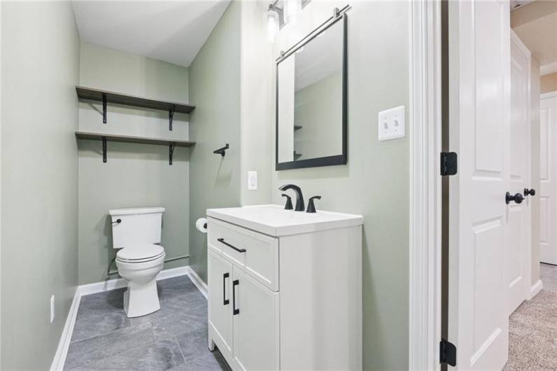 Lower level bath