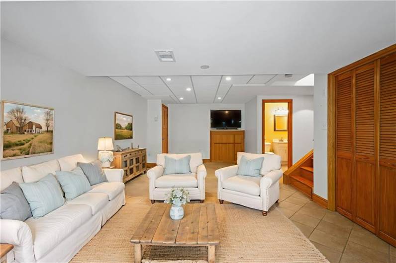 Lower Level Game Room, Virtually staged.