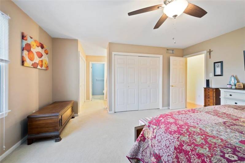 Two large closets located within primary bedroom
