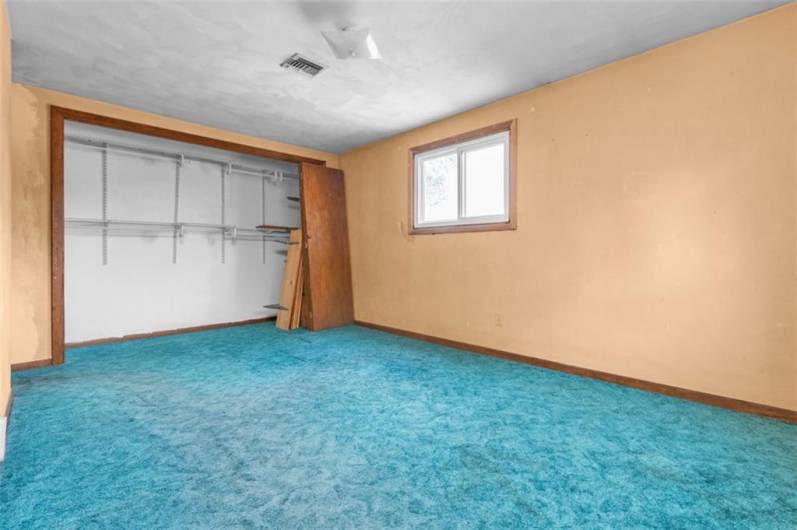 Bedroom 2 is a large room with an oversized double closet and overhead lighting. This could be a good 2nd flr gameroom, since BR 3+4 are accessed through this room.