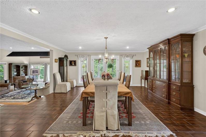 Dining Room showing Living Room to the left
