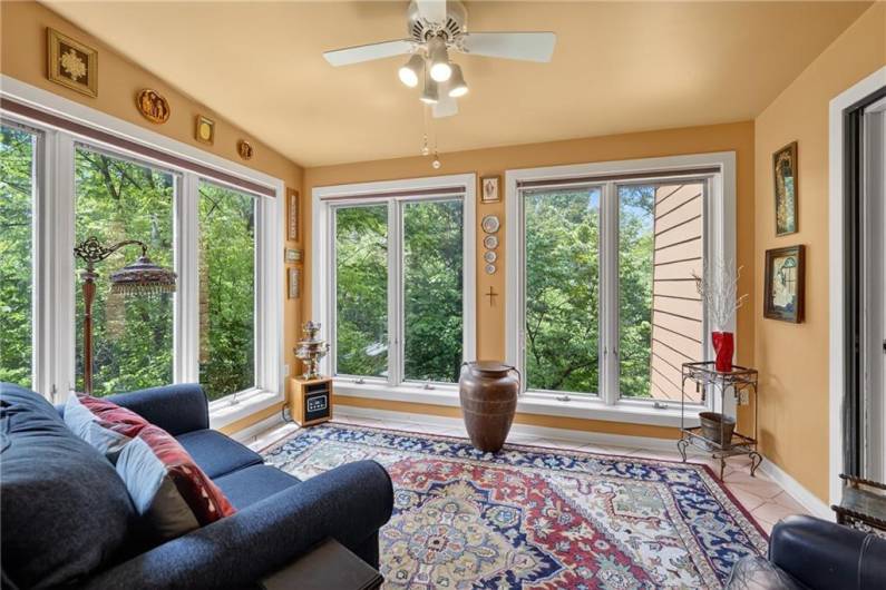 Window lined sun room