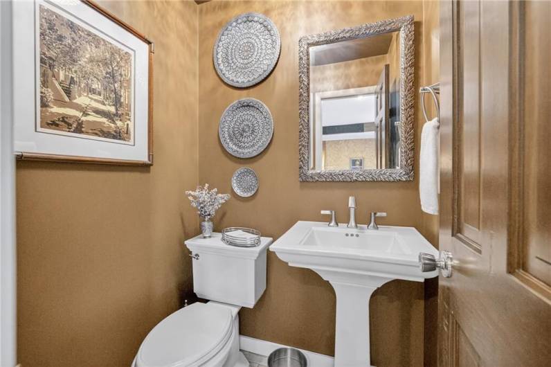 Powder room off Family room