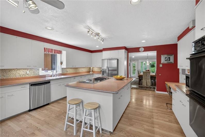 Kitchen showing Dining room in background.