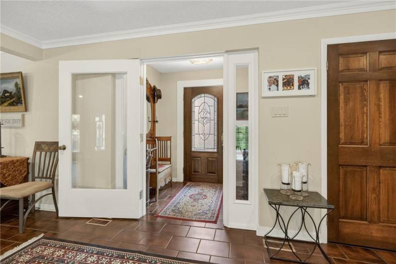 Double door entrance