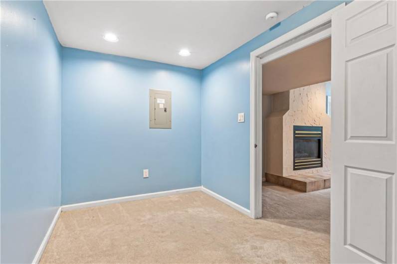 Bonus room for storage or an office.