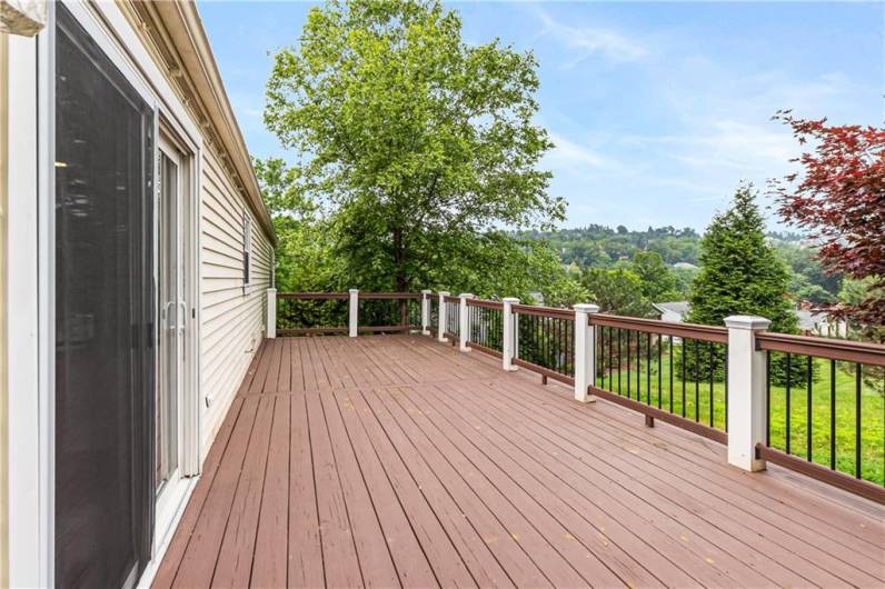 Deck spans the home's width!