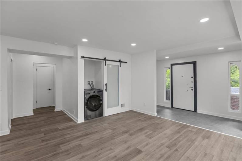 The Washer-Dryer Combo is in the Main Floor for convenience