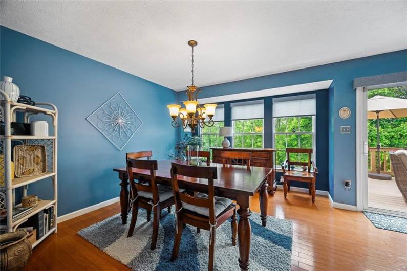 The spacious dining area with 2 foot bump out allows ample space to have friends and family over for meals.