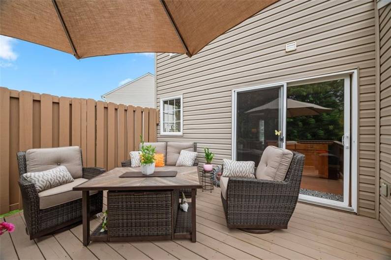 Whether cooking out on the grill or just getting your vitamin D from the sun, you will truly appreciate this outdoor space.