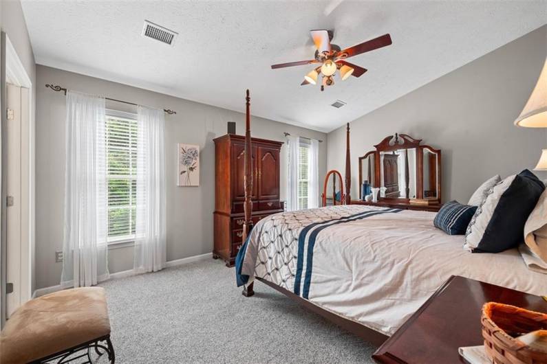 Upstairs you will find the large master bedroom with vaulted ceiling and ceiling fan/light combo.