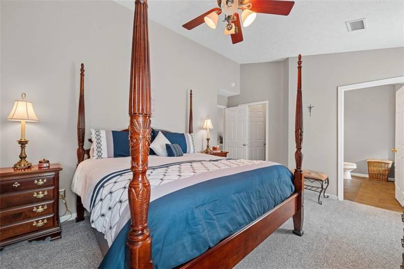 Soft neutral tones are appreciated.  This master retreat is move in ready.  Unpack and go to sleep.