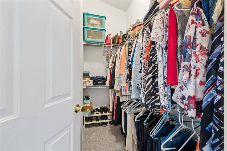 The 8x5 walk in master closet provides plenty of room for all of your personal items.