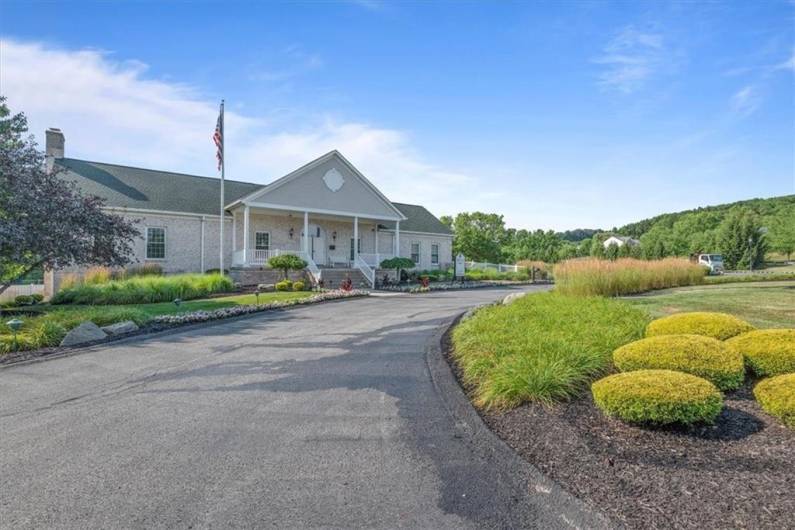 Host events at the Adams Ridge clubhouse which sits adjacent to the pool.