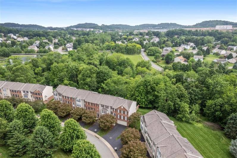Enjoy this hard to find private setting this townhouse has to offer.