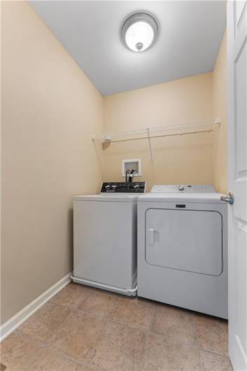 Laundry on second floor - appliances stay!