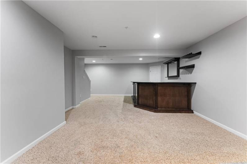 Freshly painted basement
