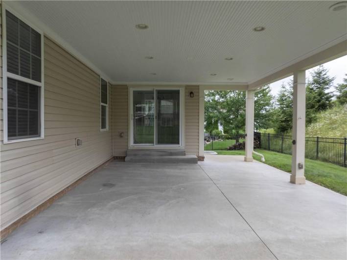 Patio enters into morning room.