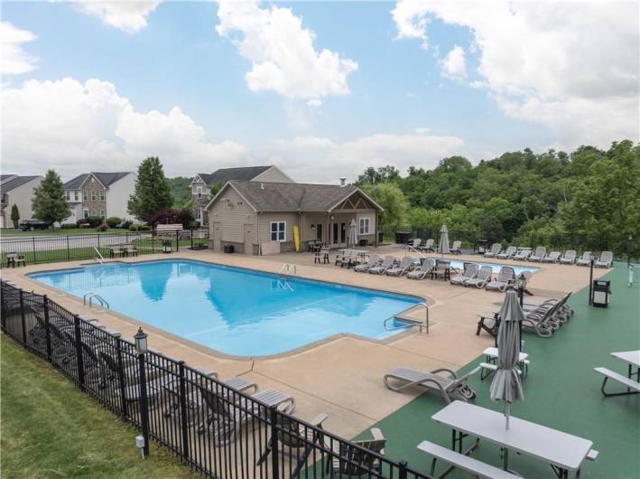 Community pool is a 5 minute walk