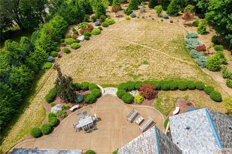 Beautifully landscaped front yard with oodles of privacy.