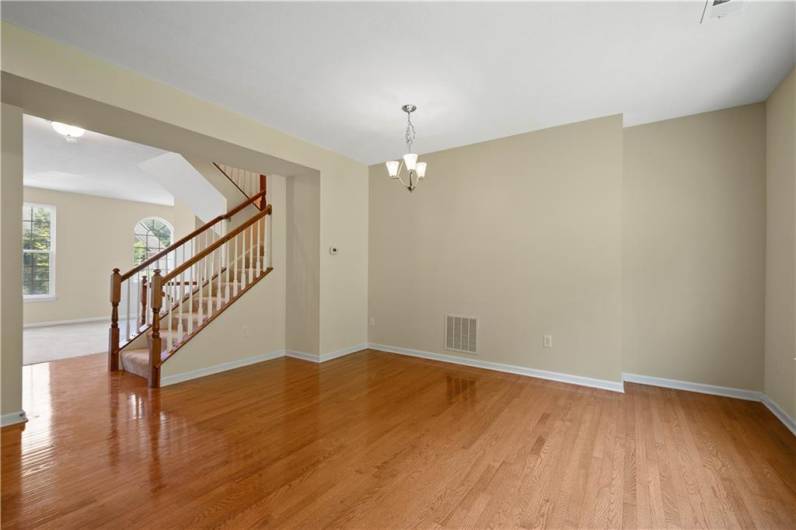 Dining room located just off of your kitchen! Beautiful hardwoods and plenty of room for your dining rm furniture!