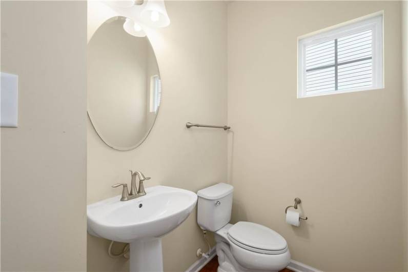 Half bath located on the main level!