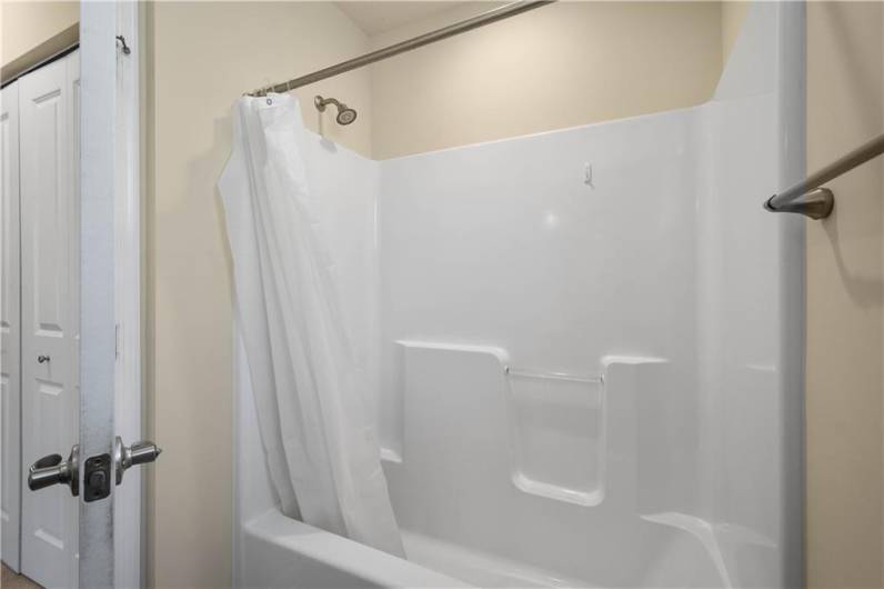 Shower in the full hallway bathroom!