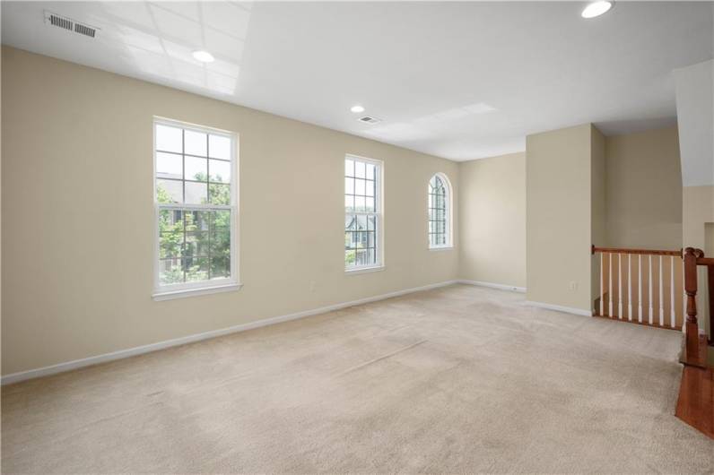 Tons of space and light in the family room!