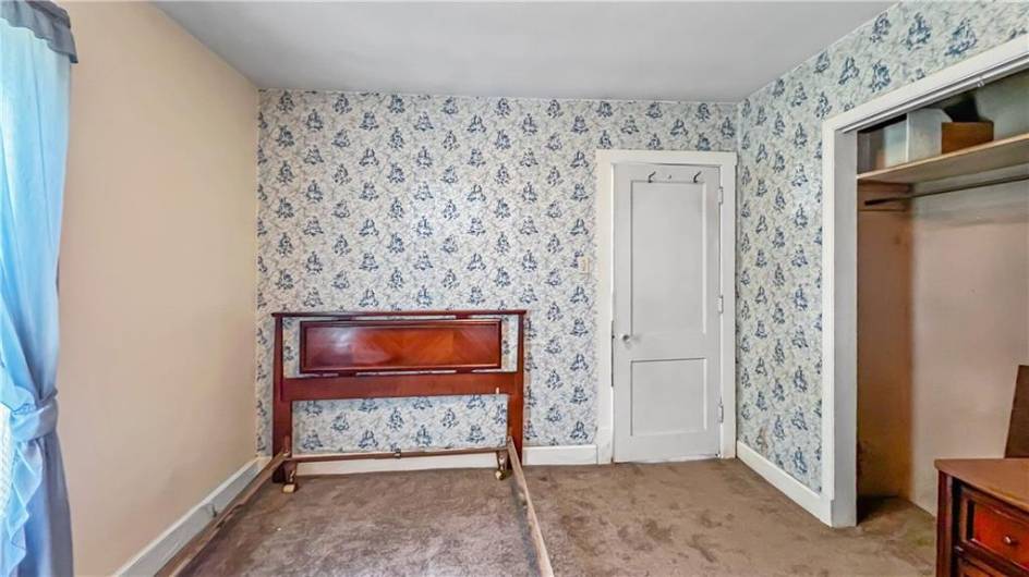 The front bedroom on the main floor.