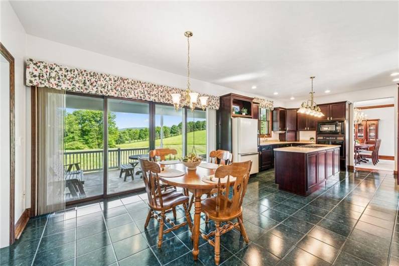 Easy access to the covered back patio