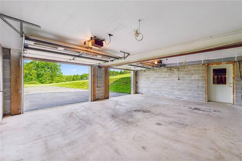 Lower level, additional two car garage