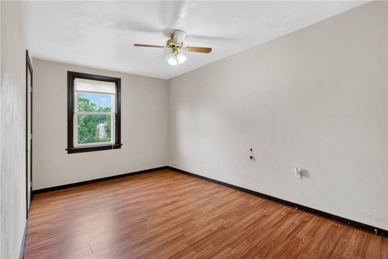Upstairs you'll find 3 bedrooms.  One bedroom is captive, but provides plenty of space for a huge closet or office!