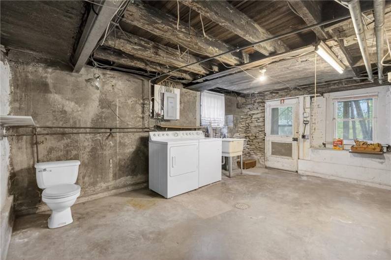 In the basement you'll find the laundry and a classic working Pittsburgh Potty!!