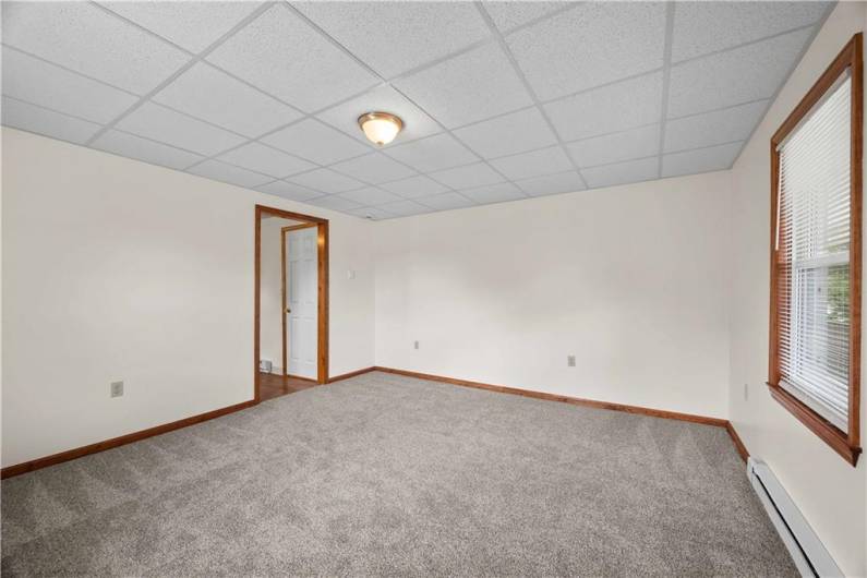 Plenty of windows with natural light, new carpets.