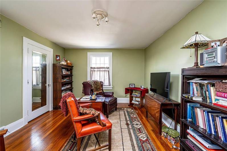 PRIMARY BEDROOM  - CURRENTLY USED AS A STUDY W/ LARGE WALK=IN CLOSET