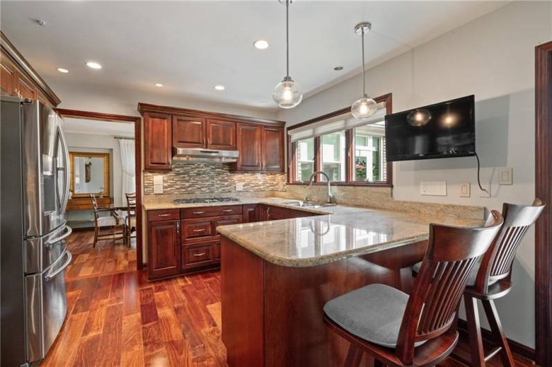 Brazilian Cheri hardwood floor continues