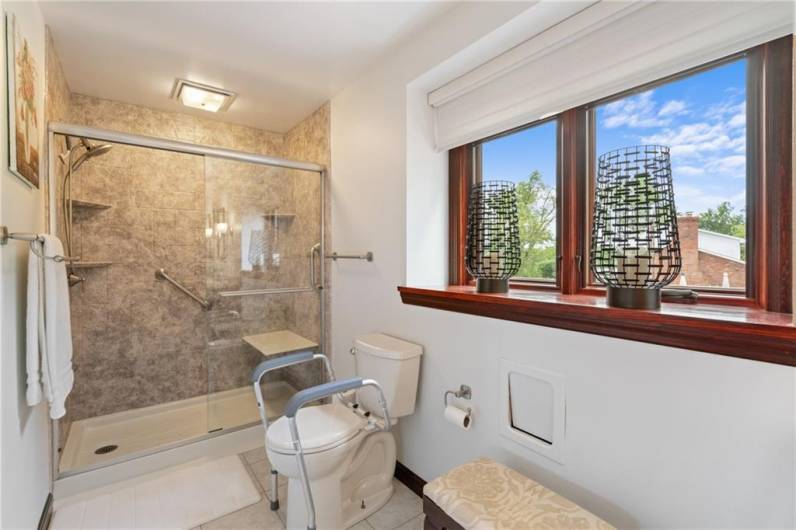 Owners private bath w new no grout shower