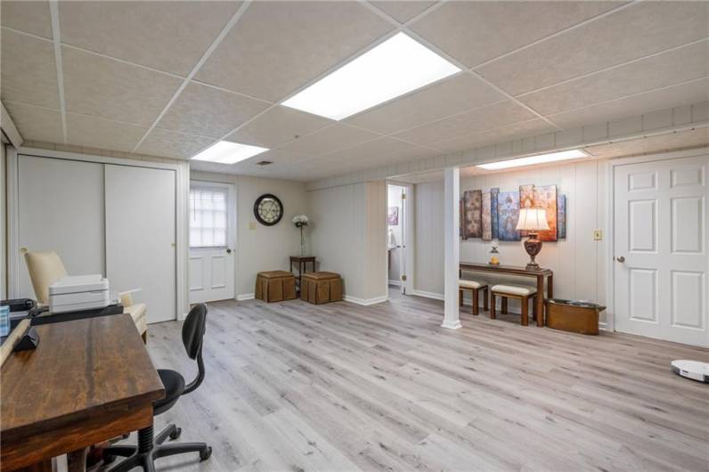 Lower level w door leading directly outside