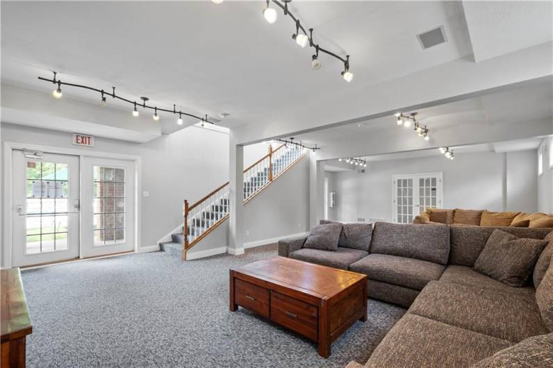 Lower level of the clubhouse opens to the pool deck.